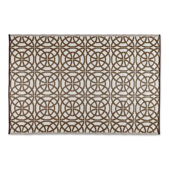DII® Dark Brown Infinity Circle Outdoor Rug, 4ft. x 6ft.